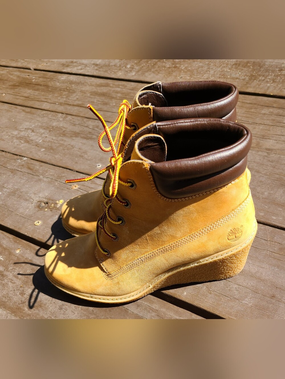 Timberland Women’s Wheat Nubuck Wedge Ankle Boots - Picture 6 of 8